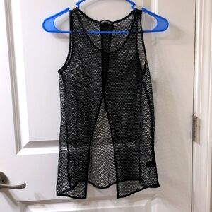 XS Express Mesh Tank Tunic Top Fishnet Clubwear Goth Photoshoot Pride Party Date